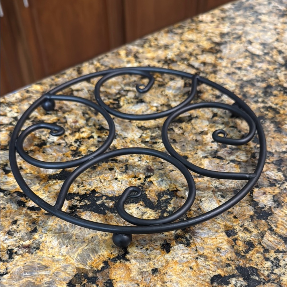 Pottery Barn Black Metal Trivet